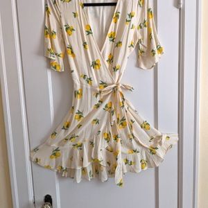 Lemon wrap dress Elodie